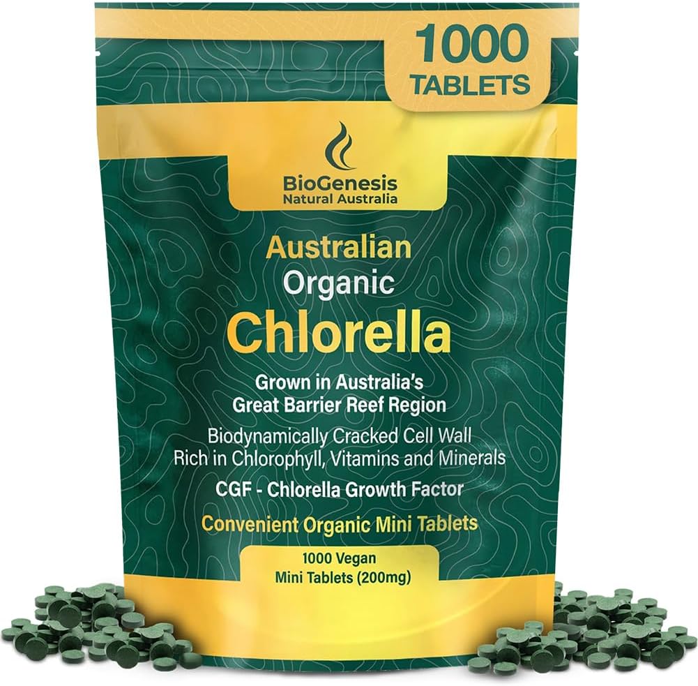 Biogenese Organic Chlorella Mini Tablets - 1000 Count (200mg)