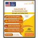 Calcium Magnesium D3 Temaplastre for mænd og kvinder - One Month Supply - USA Lavet af Live til Shine