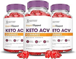 Begrundede laboratorier (3 Pack Rapid Ripped Keto ACV Vegan Non GMO 180 Gummies