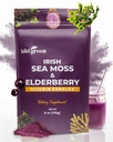 KIKI Green Sea Moss Powder med hyldebær - Vegansk Superfood Multivitamin Blend - til immunboost og support - Tilføj til smoothies, Juice, 6 oz