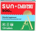 Sun Chlorella 500 mg hele kroppen Wellness Green Algae Superfood supplement - immunforsvar, Gut Health, naturlig rensning, energi Boost - Chlorophyll, B12, jern, protein - non-GMO - 120 tabletter