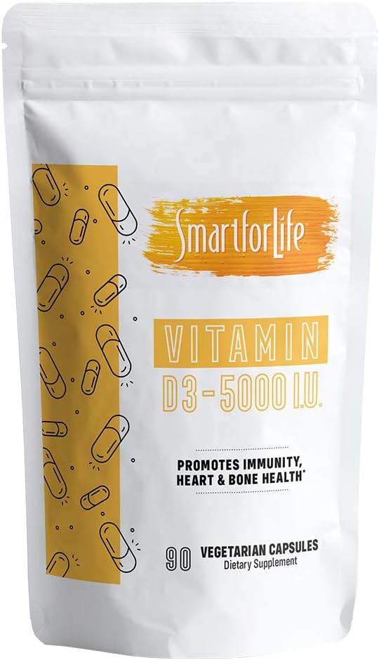 Smart for Life Vitamin D3 5000 iu - 90 Count vegetabilsk kapsler