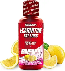 iSatori L- Carnitin 1500, Triple- Blend Liquid L Carnitin Supplement, med Acetyl & Tartrate, Stimulant Free Energy, Ingen kalorier, Sukker eller Gluten, Keto- Friendly, Pink Lemonade (24 Servere)