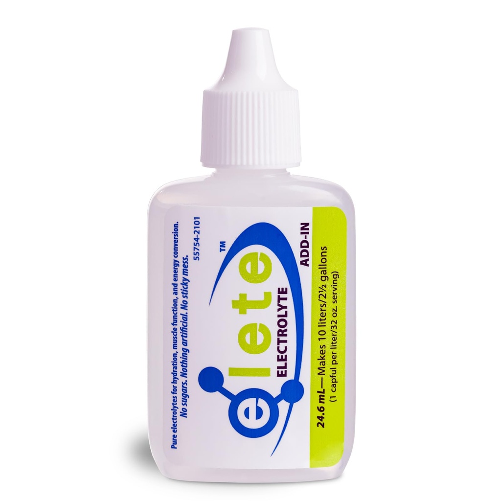 elete - Electrolyte Add- In - 1 Pocket Flaske - 4 Essential Electrolytes Concentrate - All Natural - forvandler enhver drik til en sportsdrik - 24.6ml