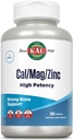 KAL Cal / Mag / Zink124; 1000mg Calcium, 400mg Magnesium & 15mg Zink124; Knogler, Muskler, Heart & Immunsupport124; 250ct, 83 Serv.