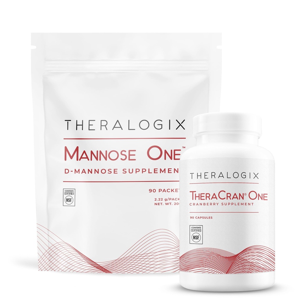 Theralogix TheraCran One + Mannose One Bundle, 90 Greve & 7.05 Ounce (pakke med 2)