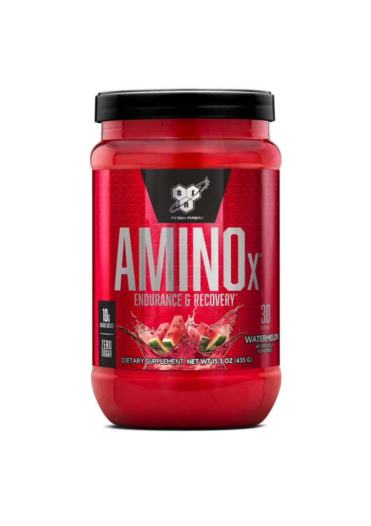 BSN Amino X Muscle Recovery & Endurance Powder med BCAA, 10 Bedste Aminosyrer, Keto Friendly, Koffein Free, Support Endurance, Zero Sugar, Watermelon, 30 portioner (Packaging May Vary)