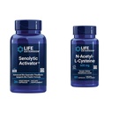 Life Extension Senolytisk aktivator med Quercetin & Fisetin - 36 Vegetariske kapsler Bundle med N- Acetyl- L- Cysteine immunforsvar & respiratorisk support - 60 kapsler