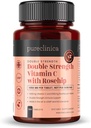 pureclinica C-vitamin med Rosehip - 2000mg (1000mg VIT C & 1000mg Rosehip Extract) x 180 tabletter - 6 måneder Tilgang!