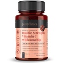pureclinica C-vitamin med Rosehip - 2000mg (1000mg VIT C & 1000mg Rosehip Extract) x 180 tabletter - 6 måneder Tilgang!