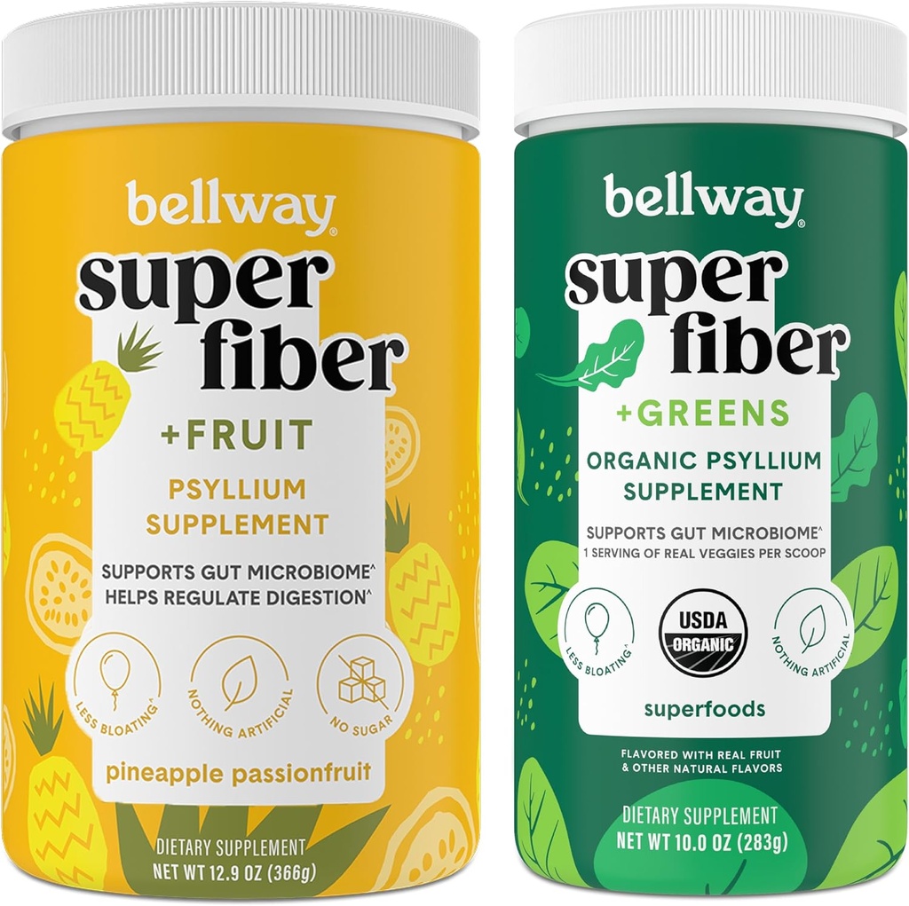 Bellway Super Fiber Powder + Frugt, Ananas Passionsfrugt Super Fiber + Grønne