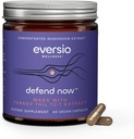 Forsvar nu Organic Turkey Tail Mushroom Supplement - 12: 1 Tyrkiet Tail Uddrag i 60 Vegan kapsler (500mg) - 45% Verified Beta- D- Glucans!