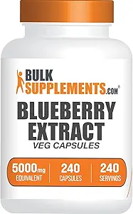 Bulkadditions.com Blueberry Extract Kapsler - Blueberry Extract Supplement, Sourced from Wild Blueberry - Vegan & Gluten Free, 1 Kapsel per Serving, 240 Veg Kapsler (pakke med 1)