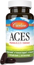 Carlson - ACES, Vitaminer A, C, E + Selenium, Cellular Health & immunsupport, Antioxidant, 50 Softgels