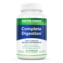 Enzyme Science Complete Digestion - fordøjelsesenzymer til kvinder og til mænd med probiotika - 3-in1 Gut Health Support for fordøjelse - fordøjelsessundhed - Enzimas fordøjelser y probioticos - 30 Kapsler
