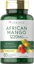 Carlyle African Mango Supplement 1220mg | 80 Capsules | with Green Tea Extract | Non-GMO, Gluten Free