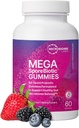 Mikrobiome Labs Sporebaseret probiotiske gummier til kvinder, mænd og børn - MegaSporeBiotic Gummies - 4 Bacillus Probiotika til fordøjelsesmæssig sundhed & mikrobiom support - Berry Flavor (60 Gummies)