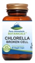 Pure Mountain Botanicals Broken Cell Wall Chlorella Kapsler - 90 Kosher Vegan Caps Nu med 500mg Økologisk Chlorella pulver