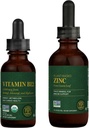 Global Healing Center - Vitamin B12 og Økologisk Zink Væske Supplement Kit - Længere energi, immunsystemet Boost, Hormonbalance
