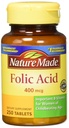Nature Made Folinsyre (400 mcg) Tablets, 250 Greve, pakke med 2