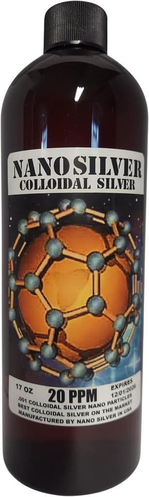 Nano Silver Colloidal Silver 51 Ounces Three Bottles | Colloidal Silver | Mineral Supplement