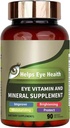 Eye Vitamin & Mineral tillæg med Lutein, Zeaxanthin, understøtter Eye Strain, Vision Sundhed for voksne med vitaminer C & E, Vegan Eye Vitamin