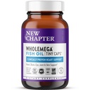 Nyt kapitel Wholemega Fish Oil Supplement, Tiny Capsules, 2000mg per servering, Klinisk proven Wild Alaska lakseolie med Omega-3 + vitamin D3 + Astaxanthin, 500mg hver - 90 Tæl