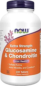 Now Foods Supplements, Glucosamin & Chondroitin Extra Strength, Sulfate Forms, 240 tabletter
