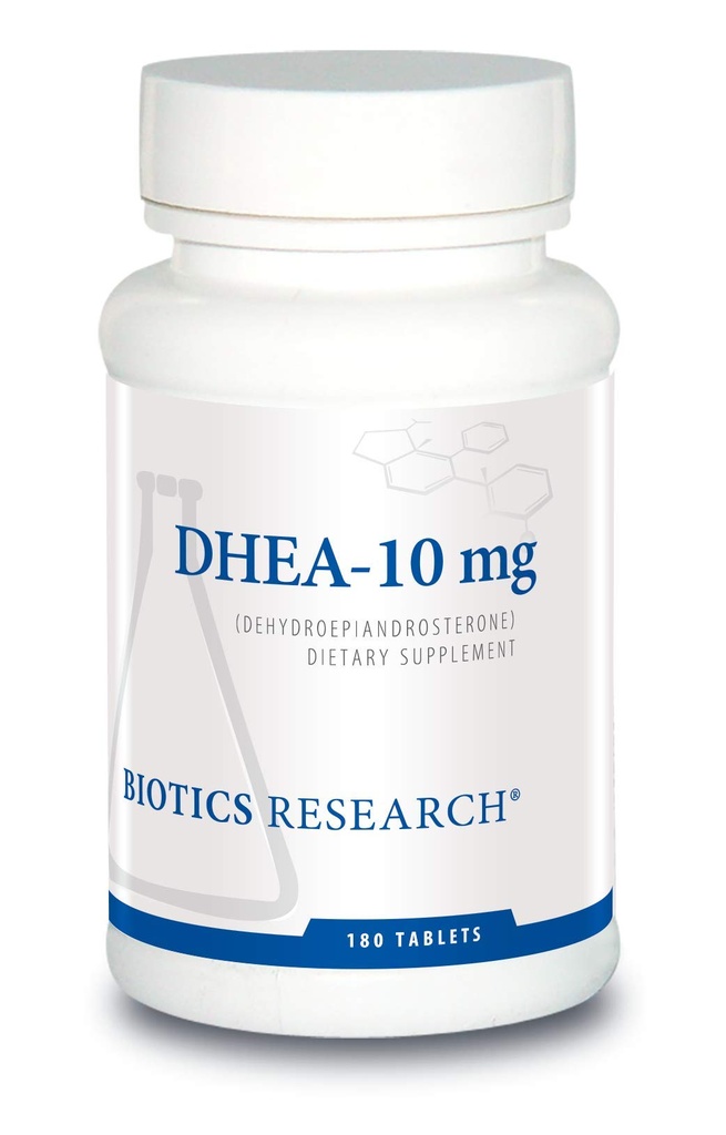 Bioetik Forskning DHEA 10 Milligram Hormonal Balance, Metabolisme, Forbedret Mood og Outlook, Alder Graciøs, Sund Stress Response, 180 tabletter