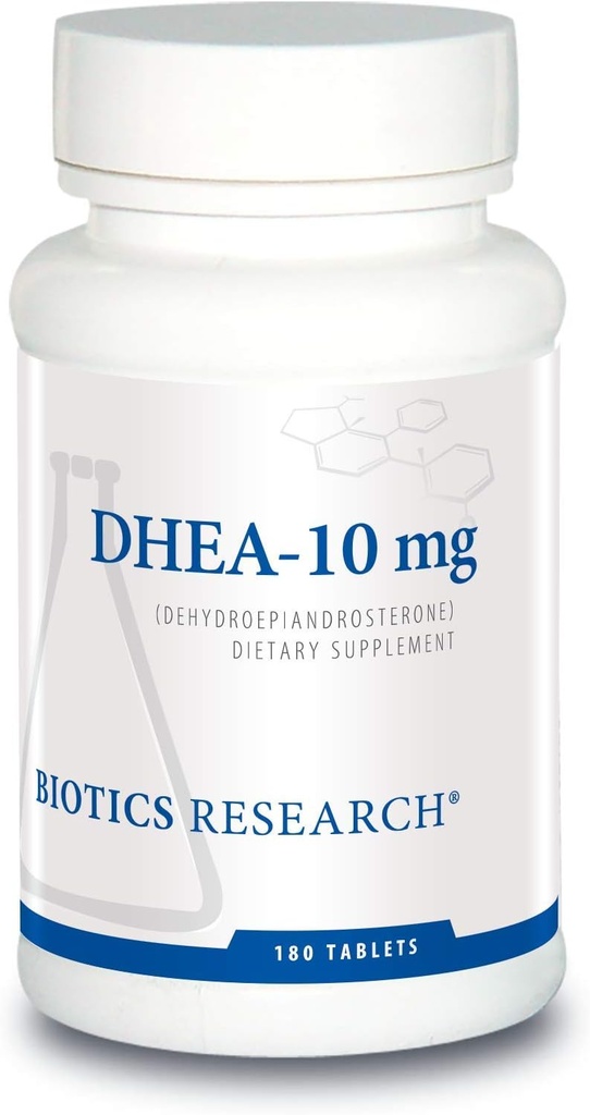 Bioetik Forskning DHEA 10 Milligram Hormonal Balance, Metabolisme, Forbedret Mood og Outlook, Alder Graciøs, Sund Stress Response, 180 tabletter