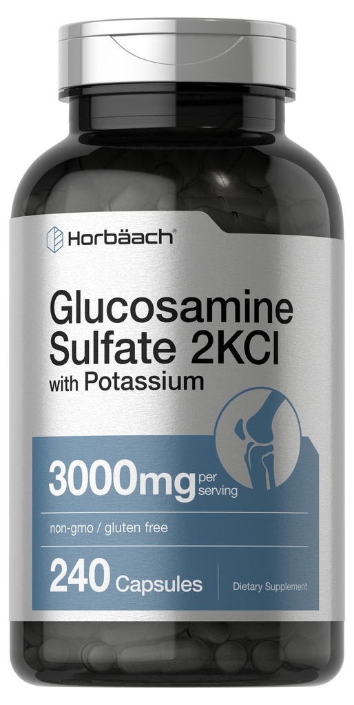 Horbäach Glucosamin Sulfate 2KCI med Kalium- 124; 3000mg