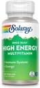 SOLARAY Én gang Daglig High Energy Multivitamin, jern fri, immunsystem og energistøtte, Hele fødevarer og urter Base Ingredienser, Mænd og kvinders Multi Vitamin, 60 Servere, 60 VegCaps