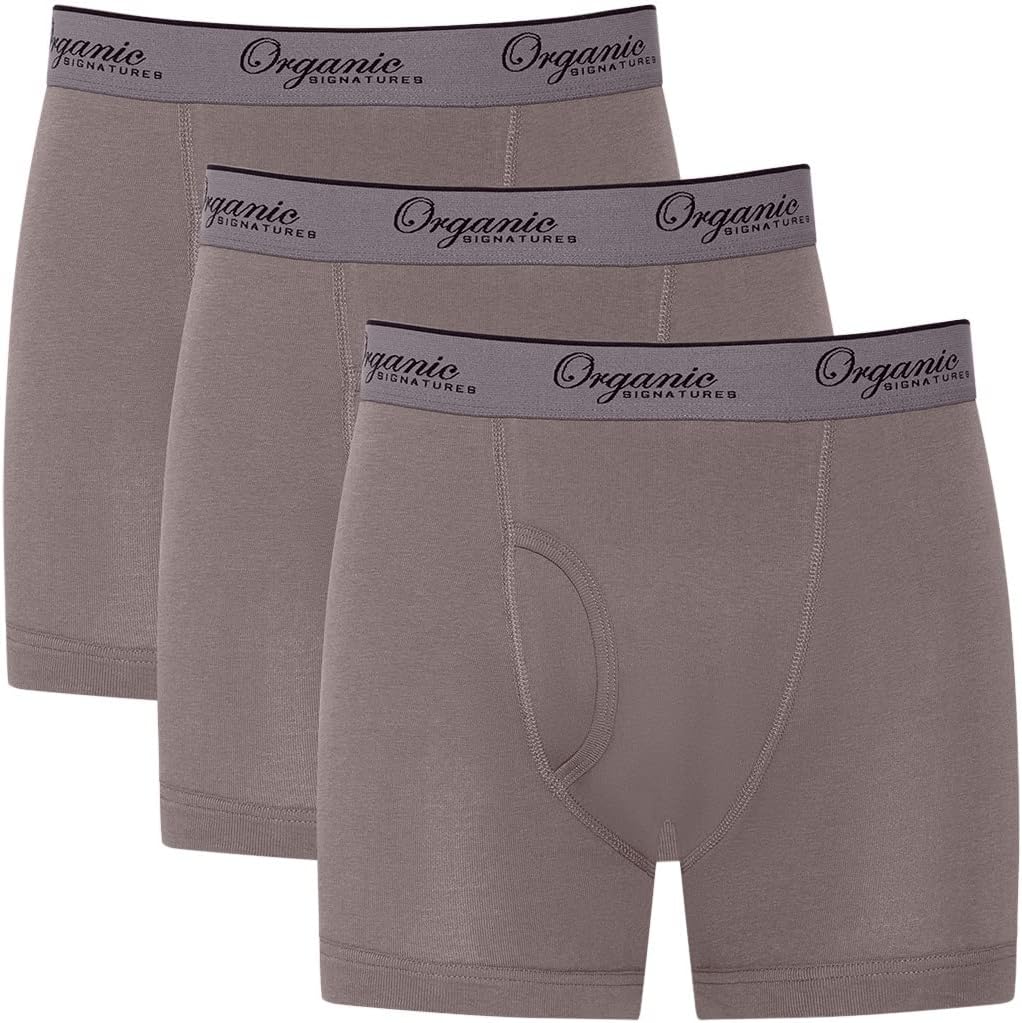 Organic Signature 3-pack Soft Komfortable Herre 100% Organic Cotton Boxer Briefs