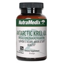 NutraMedic Antarctic krill Oil 500mg - Fish Oil Supplement - Omega- 3s (EPA & DHA) + Astaxanthin - Red krill supplement til fælles, immunforsvar, hjerte, lever og hjerne sundhedsstøtte (60 Softgels)