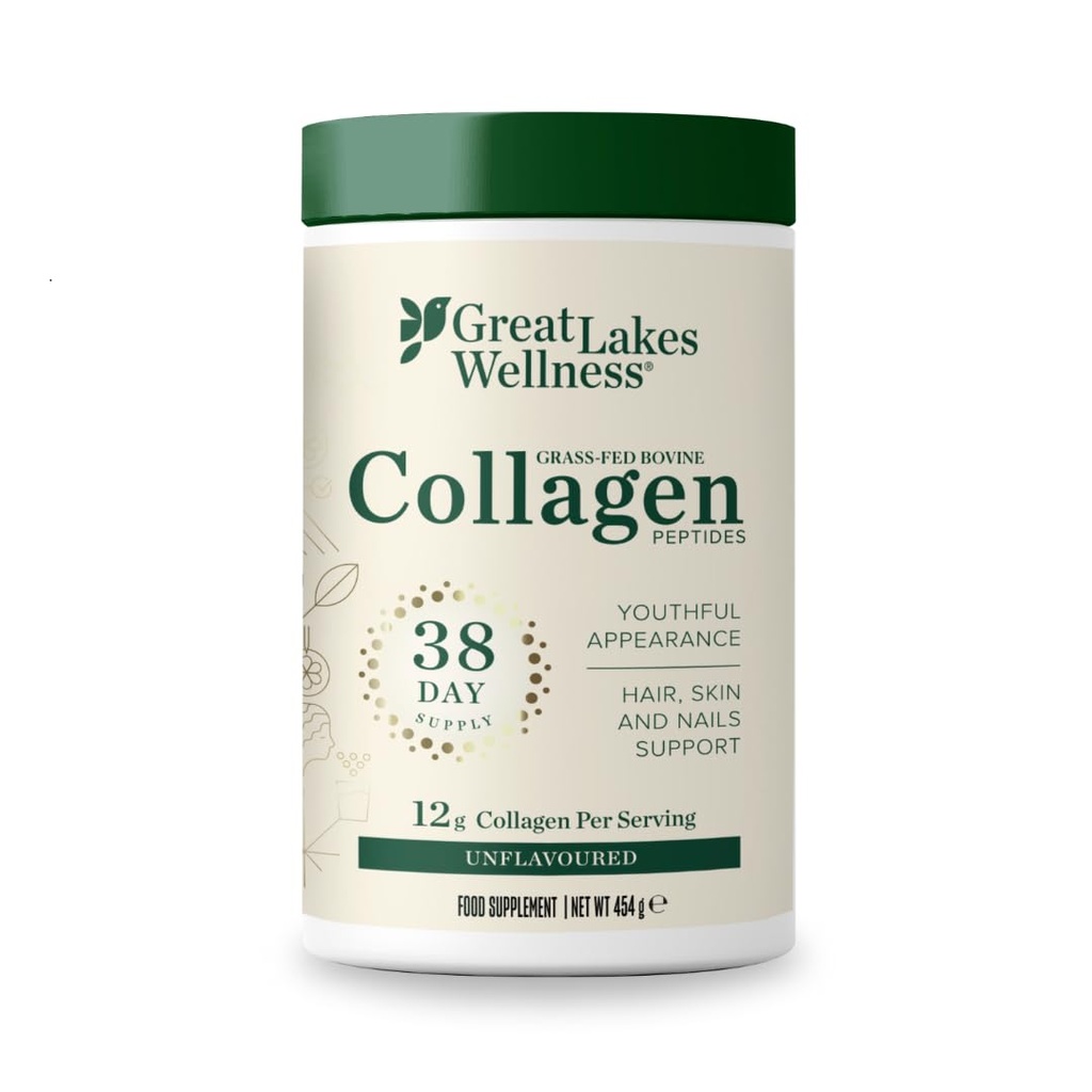 Great Lakes Gelatine, Collagen Hydrolysat, Pastor- Raised Grass- Fed, Non GMO (4 Cans af 16 Ounces)