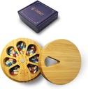 Bambus Wood Weekly Pill Organizer for Medicine Vitamin Supplement, Gigt Friendly 7-Day Pill Box Medium Container Holder, Daglig Portable Travel Pill sag Keeper Dispenser