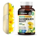 BIO KRAUTER Mælkebøtte Root Kapsler - 1800 mg Styrke - 100 Tæl - Mælkebøtte Root Supplement - Veganske kapsler til leverstøtte