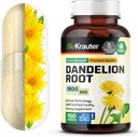 BIO KRAUTER Mælkebøtte Root Kapsler - 1800 mg Styrke - 100 Tæl - Mælkebøtte Root Supplement - Veganske kapsler til leverstøtte