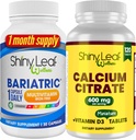 Bariatric Multivitamin Iron- Gratis for kvinder og mænd Plus Calcium Citrat med vitamin D3, Easy Swallow Caplets, Unflavored - 1 Months Supply