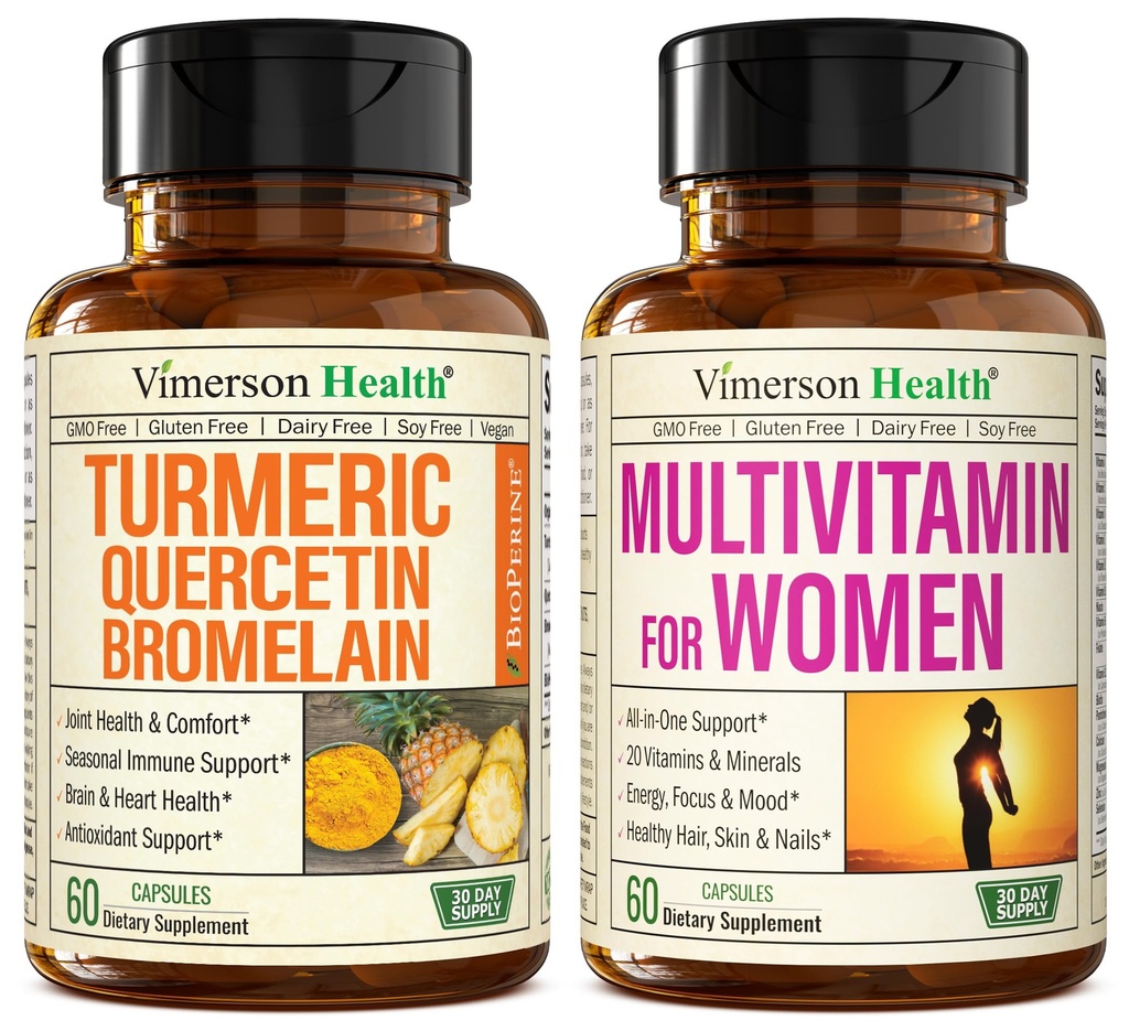 Quercetin med bromelain & gurkemeje & Komplet multivitamin til kvinder