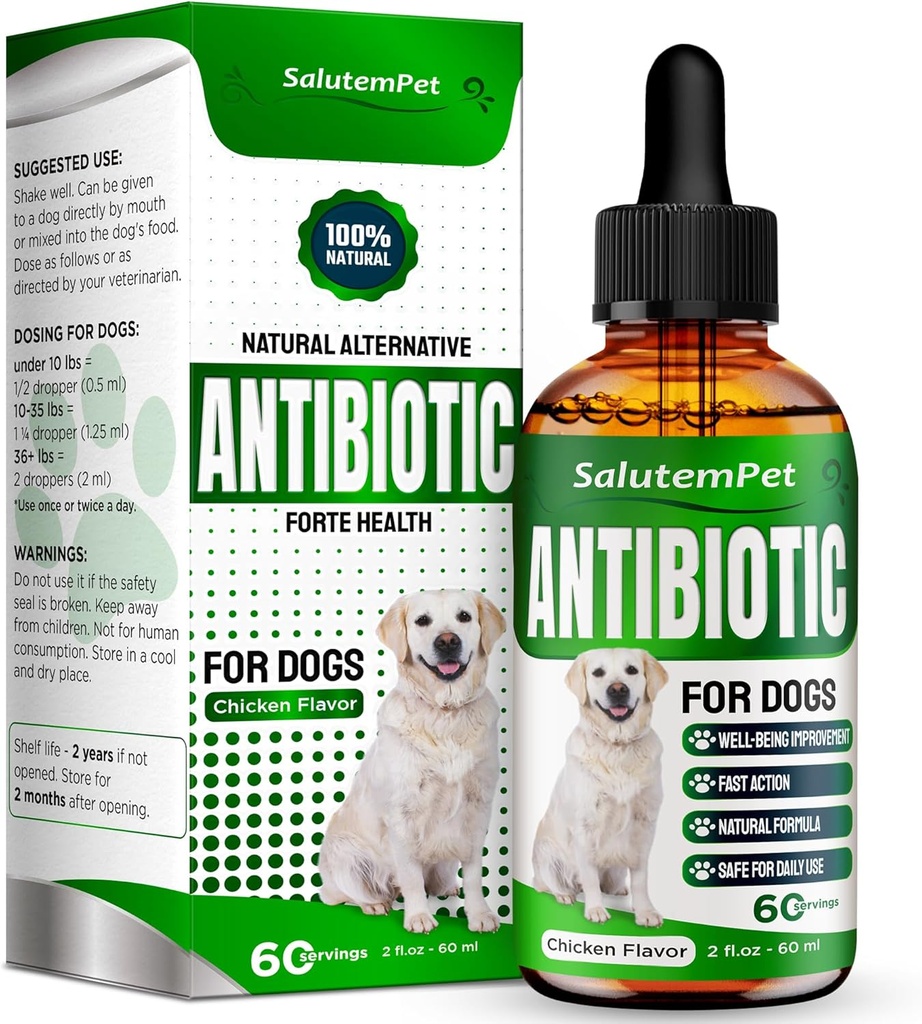 Natural Antibiotika til hunde Note 124; Hundeantibiotika til infektion, Hoste, & Allergier; 124; HundeUTI Behandling Antibiotika til alle patienter