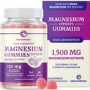 Magnesium Citrat Gummier • 124; Ekstra styrke til rolig, afslapning & fordøjelse • 124; Høj Absorption Magnesium Gummier for voksne • 124; Vegan, Non- GMO • 124; Raspberry Flavor Mag Gummy • 124; 60 Ct, 1 Måned Supply