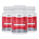 Omax3 HydroCurc Gurkemeje Softels, Højbiotilgængelig MCT Oil Nanoparticle for Potency & Absorption, Joint Health, 180 Softgel (3 Pack)