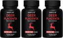 25,000mg Highest Deer Placenta Supplement 60 Capsules - Made in New Zealand (Set of 3 Bottles, 180 Capsules)