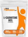 Bulkaddiments.com L- Carnitin HCl Powder - Carnitin Supplement, Carnitin Powder, L- Carnitin 500mg - Unflavored & Gluten Free, 500mg per servering, 100g (3, 5 oz) (pakning med 1)
