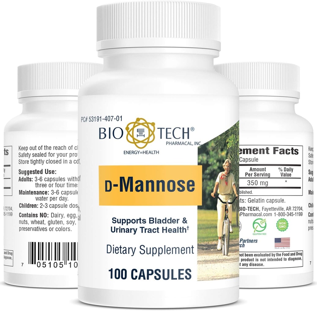 Bio- Tech Farmakal D- Mannose, understøtter Bstige og Urinary Tract Health (100 Greve)
