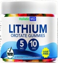 Lithium Orotate 5mg 10mg | for Men Women Kids | Lithium Orotate clinically Studied Chelated High Biovalable | 3 Flavors Sugar Free Vegan Gummies 60 ct