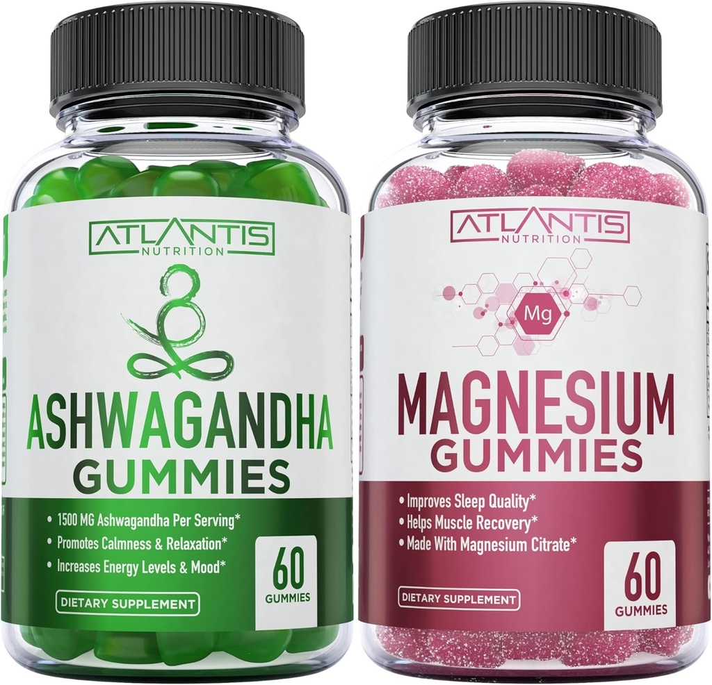 Ashwagandha & Magnesium gummies for forbedret søvn & styrkede kropsfunktioner. Ashwagandha øger mood & energi - Magnesium hjælper med at gendanne muskler & relieves kramper - Vegan