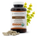 Secrets of the Tribe Gentian USDA Organic 120 Capsules, 1000 mg, Responsible aged Organic Gentian (Gentiana Lutea) Tørret rod (120 Capsules)