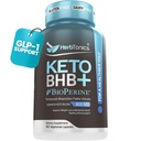 Herbtonics Keto BHB + BioPerine Keto Pills, Exogene Ketoner til Ketosis Support, Weight Management, GLP Measure 1 Support, Energy & Mental Focus, Vegansk Friendly Non Gmo Formel. 60 Vegansk Kapsler